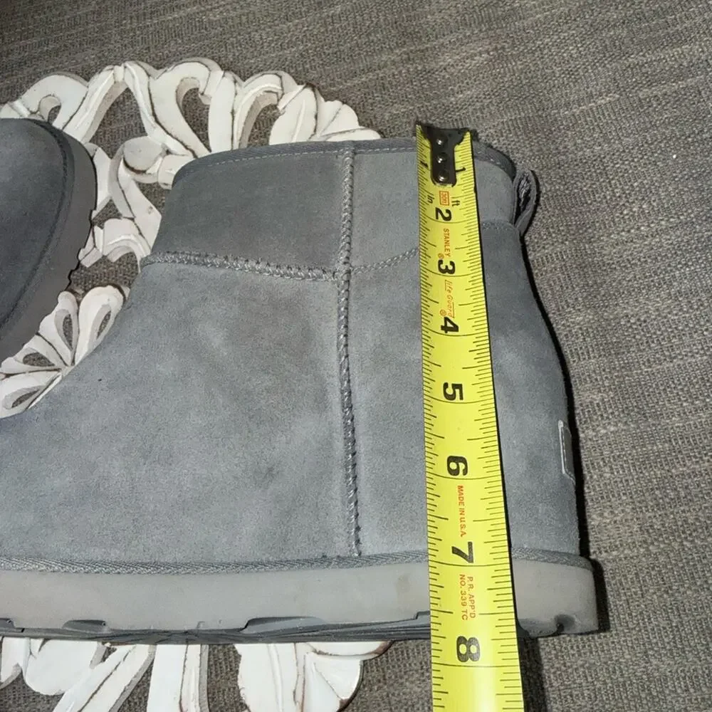 UGG Suede Leather Shearling Wedge Heel Ankle Boots Women’s 12